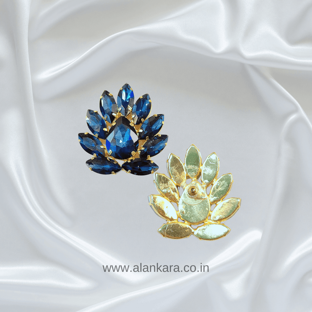 Blue flame stone stud Earrings