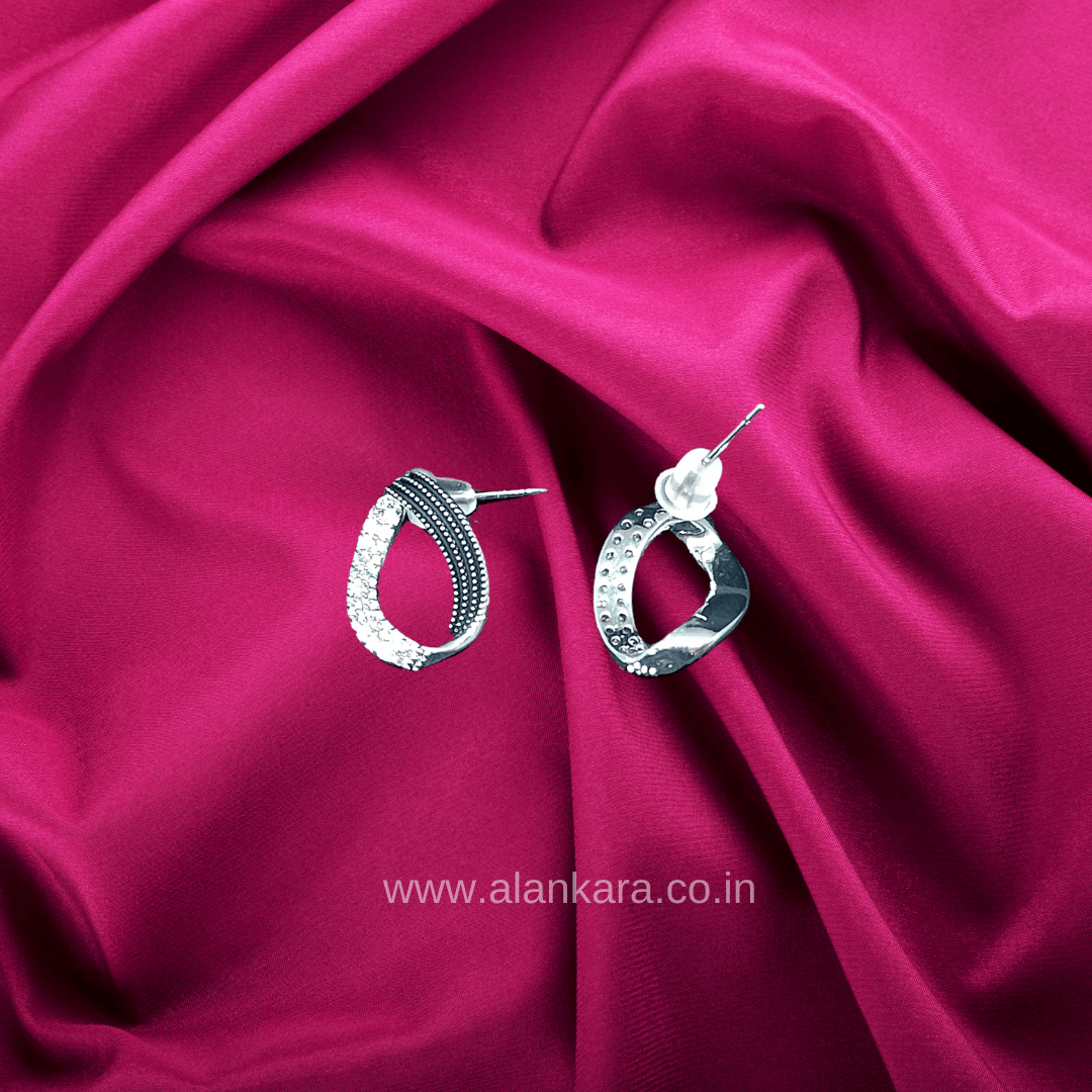 Black White eye stud Earrings