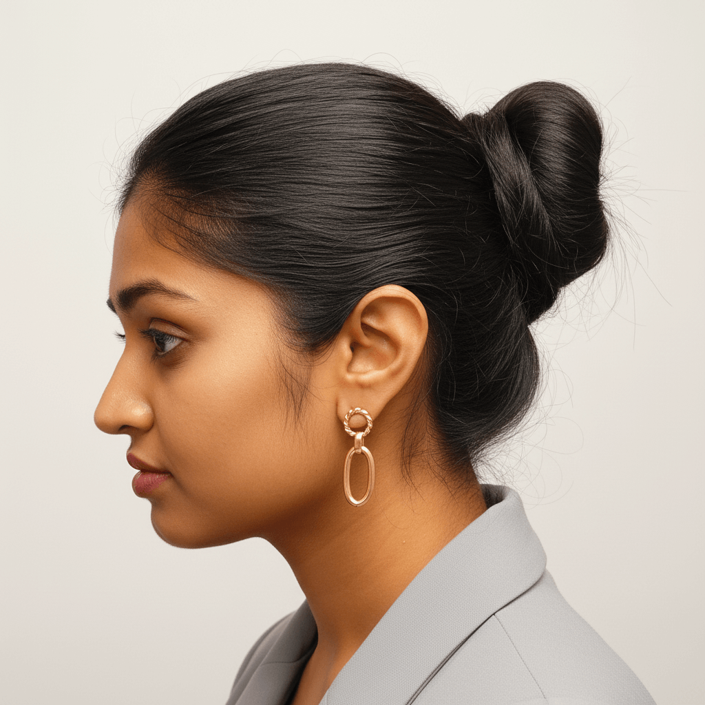 Golden Chain Hoops - Stylish western earrings Partywear | Alankara