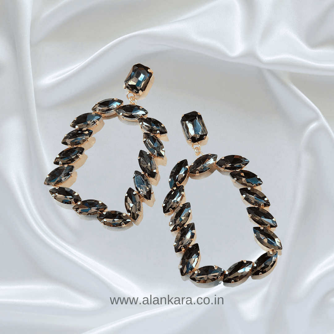 Grey Earrings - Women Korean Earrings | Alankara