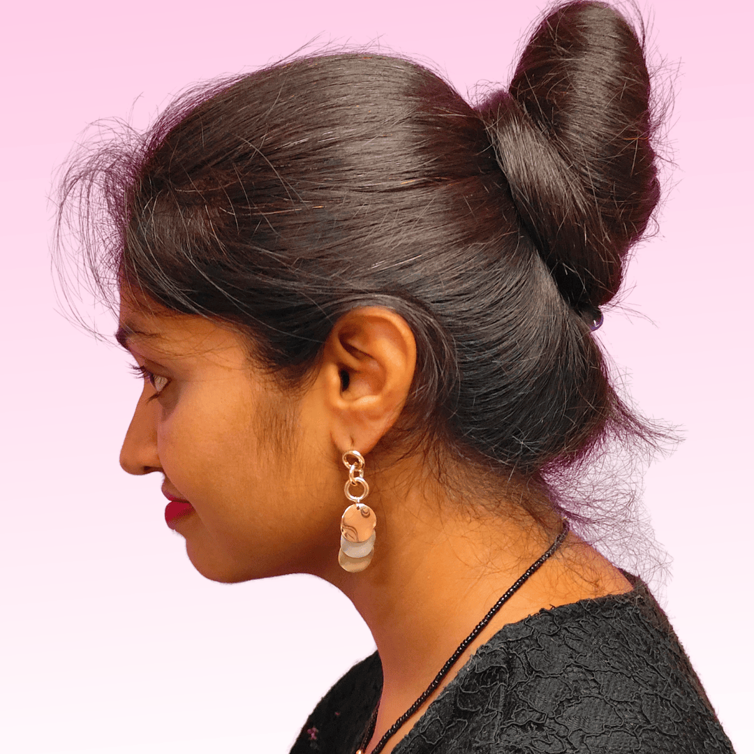 Gold Rosegold silver danglers - Stylish western earrings | ALANKARA