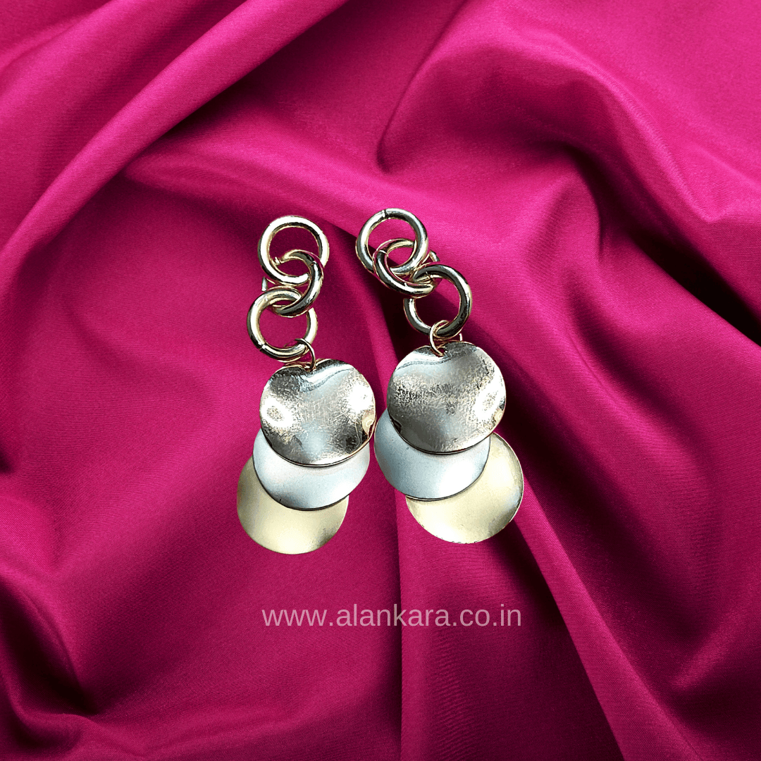 Gold Rosegold Silver danglers - Earrings for western wear | ALANKARA