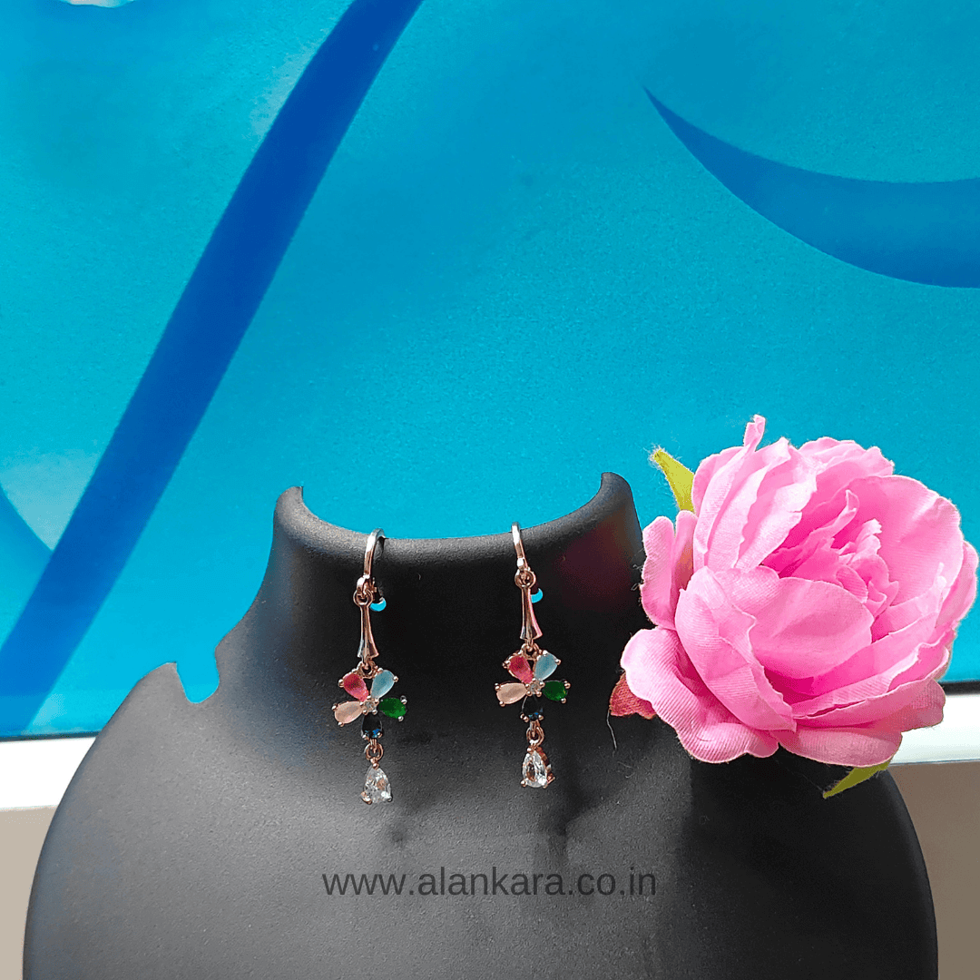 Multicolor floral dangler Earrings