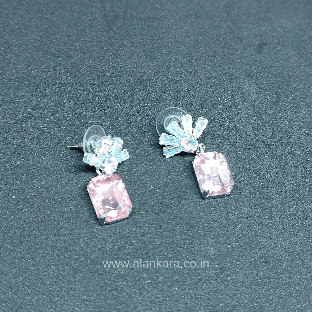 Light Pink Earrings for Western dress