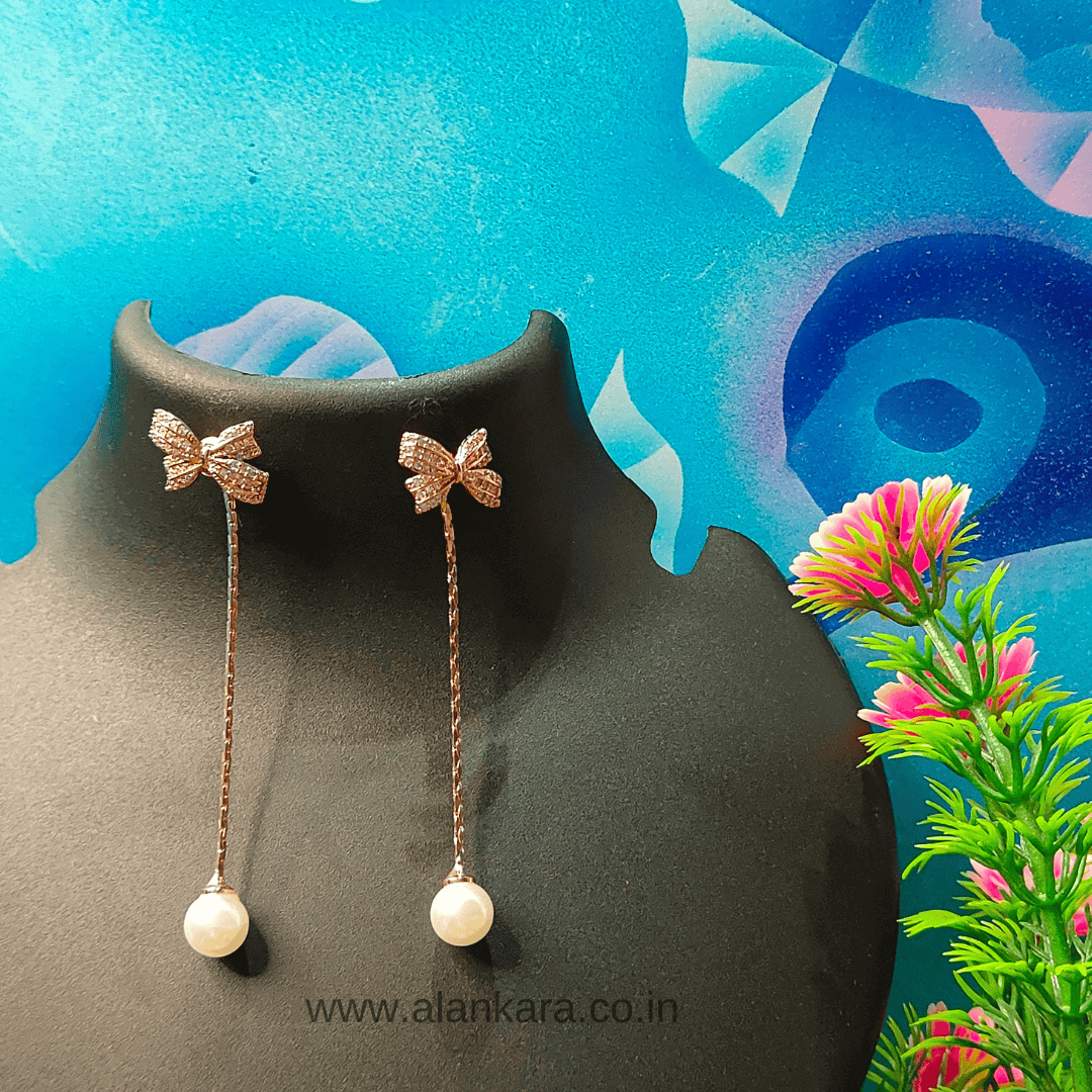 Rosegold butterfly danglers - Western earrings