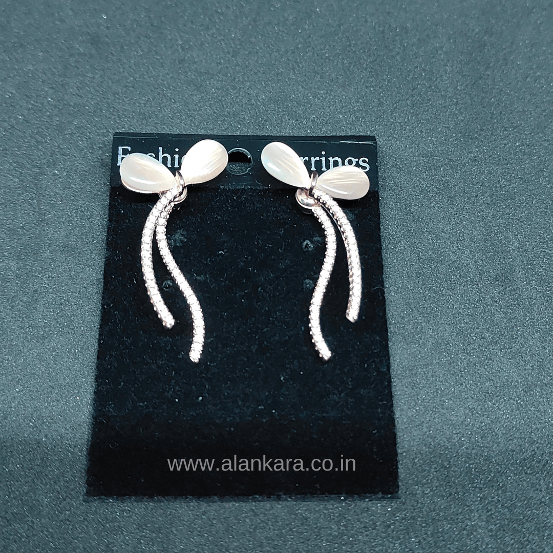 Rosegold flower bow studs - Women's western earrings