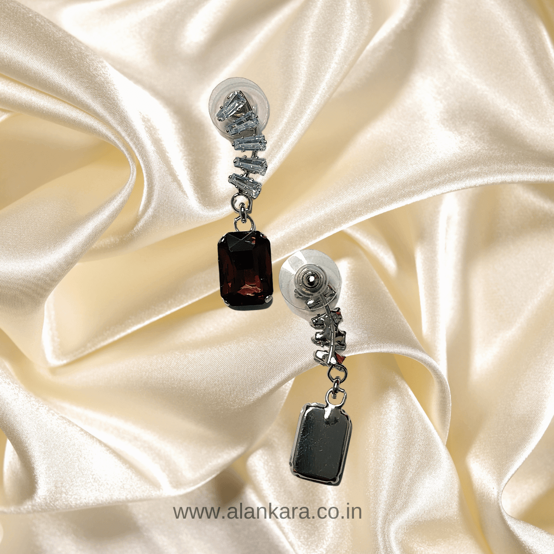 Wine curve glass studs Earrings