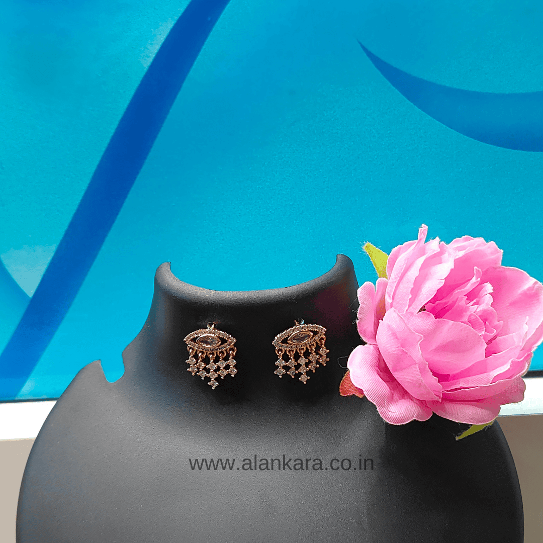 White evil eye stud earrings