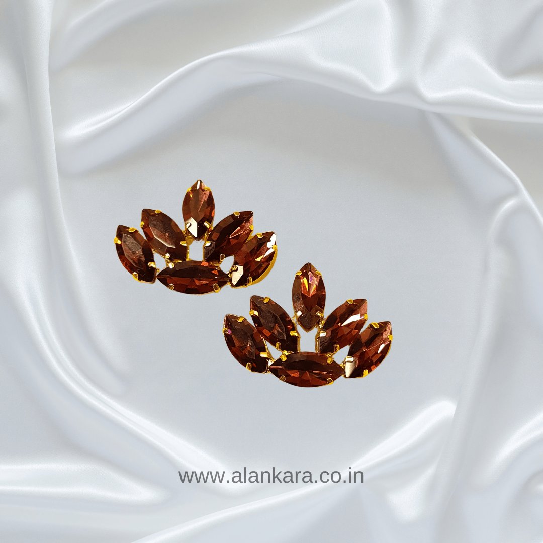 Colorful Glass studs - Korean style Earrings | ALANKARA