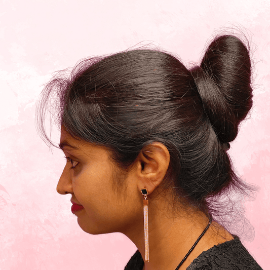 Black golden tassels - Stylish western earrings | ALANKARA