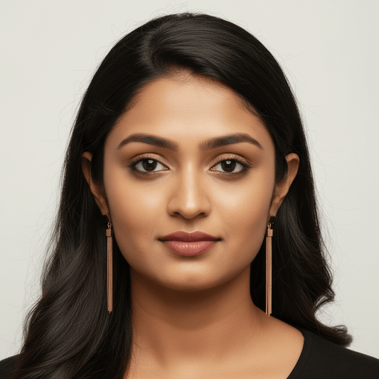 Black golden tassels - Earrings for one piece & jeans top | Alankara