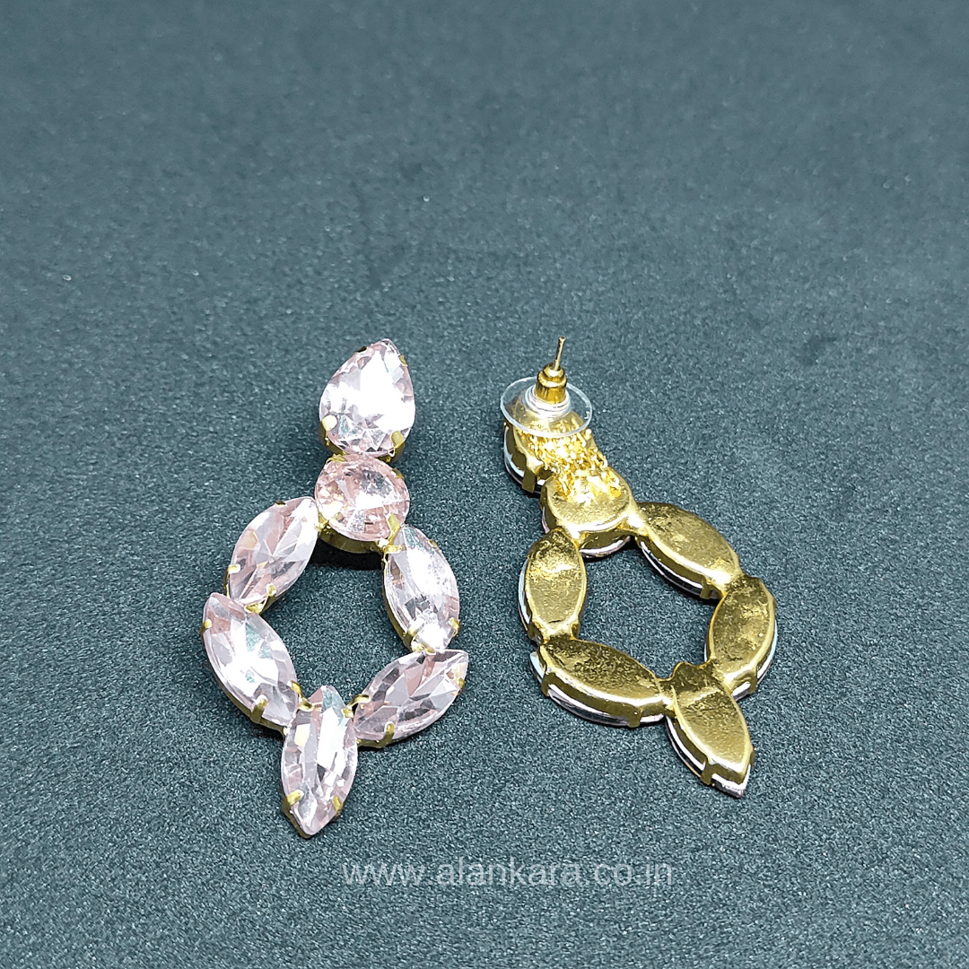 Baby Pink jhumka Hoop Earrings