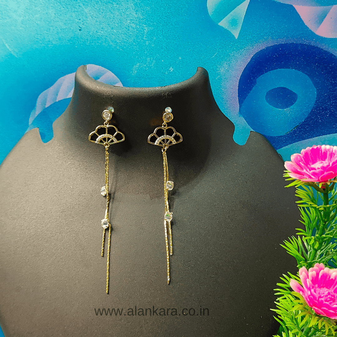 Black umbrella danglers - western earrings