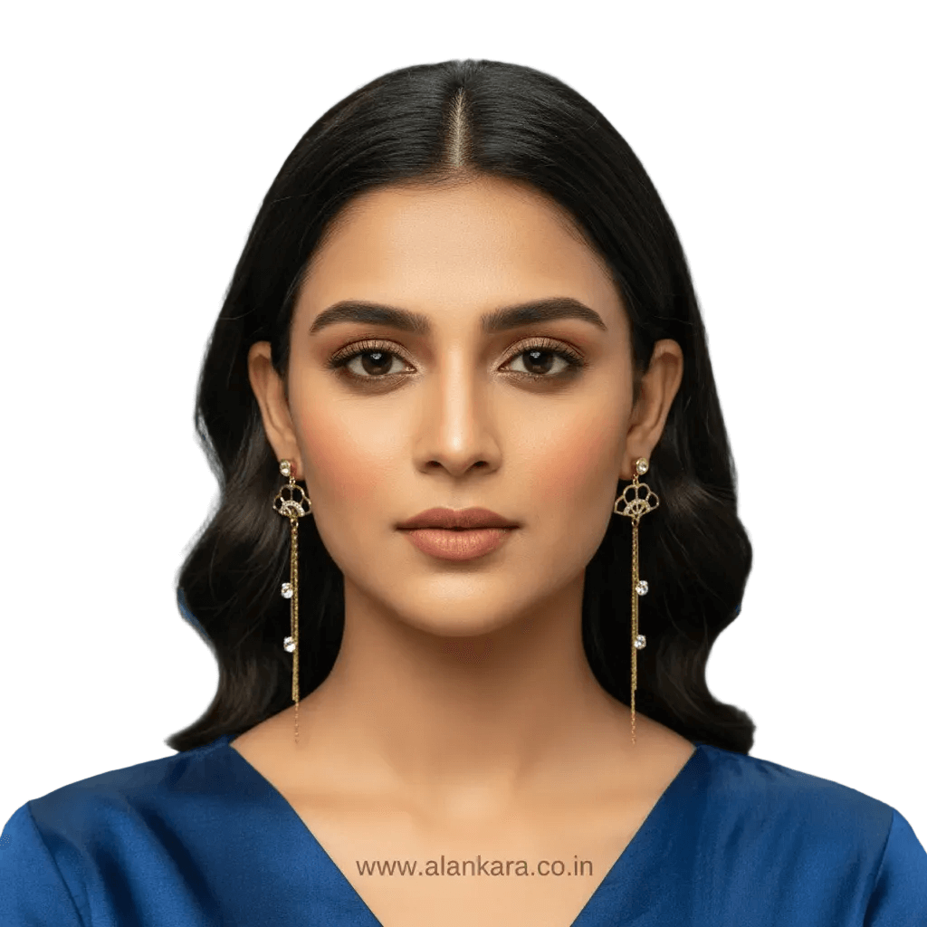 Black umbrella danglers - western earrings