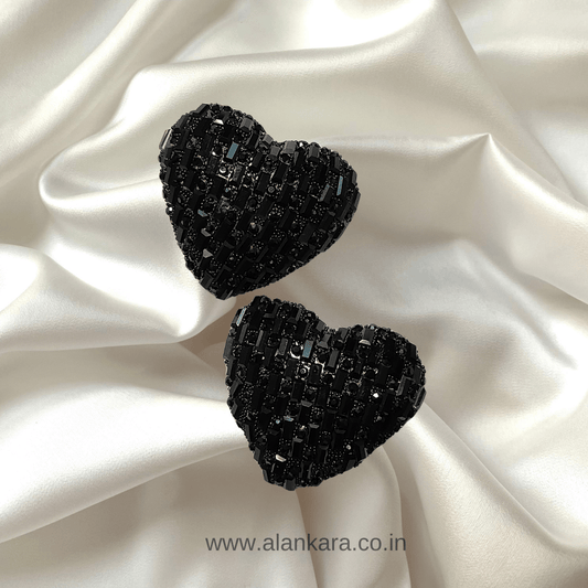 Black color Stylish western Earrings | ALANKARA