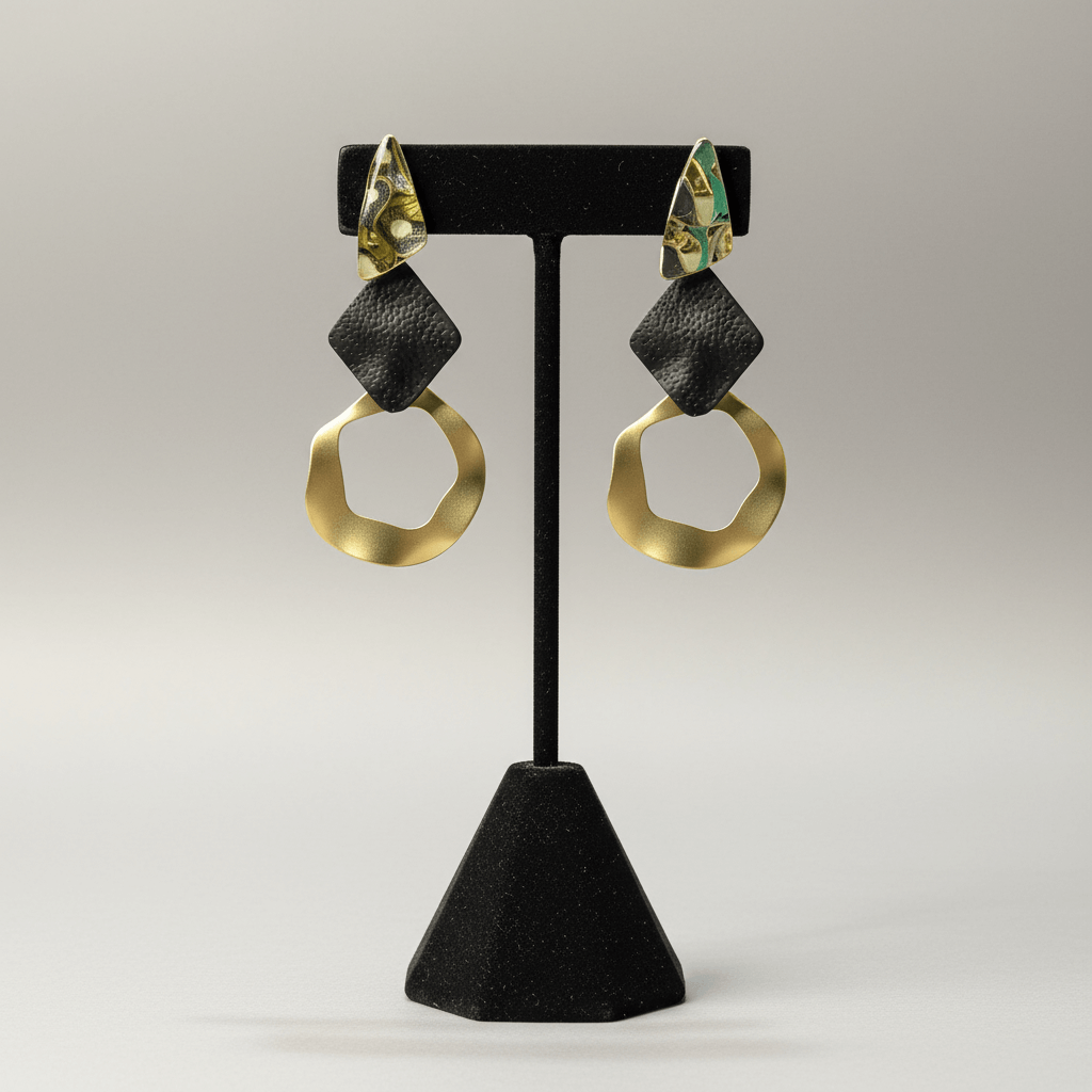 Golden chimes trirom dangler Earrings