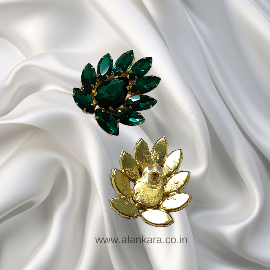 Dark green Earrings - Glass studs
