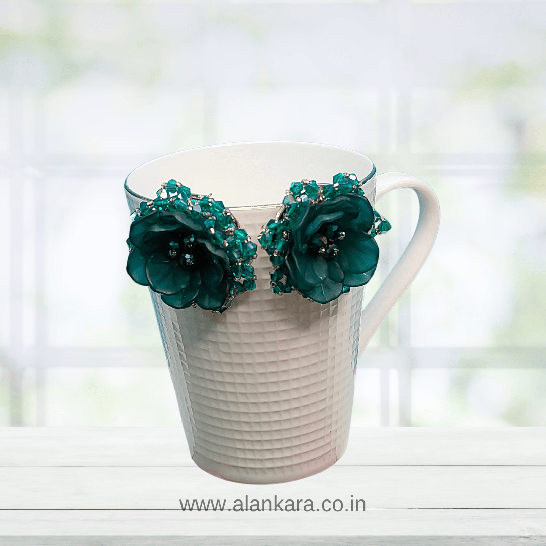 Green color Earrings - women partywear earrings | ALANKARA