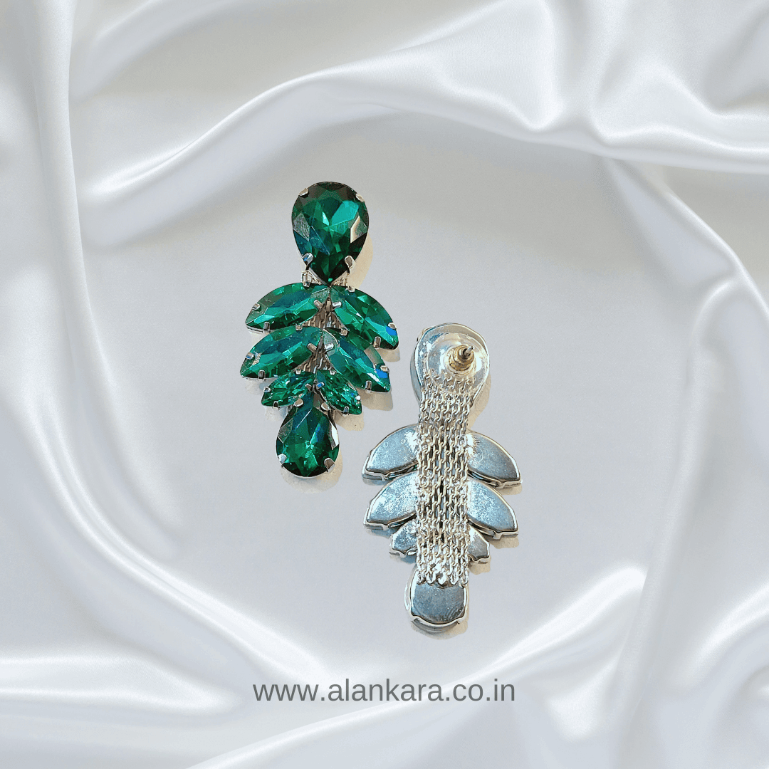Green jhumka dangler Earrings