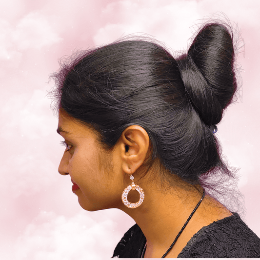 Golden Net hoops - Stylish western earrings | ALANKARA