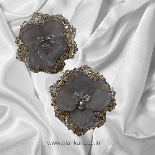 Grey Earrings - Stylish western earrings Partywear | ALANKARA