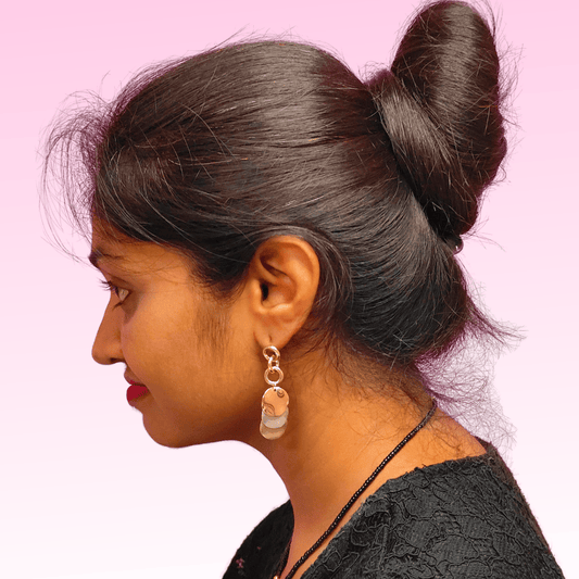 Gold Rosegold silver danglers - Stylish western earrings | ALANKARA