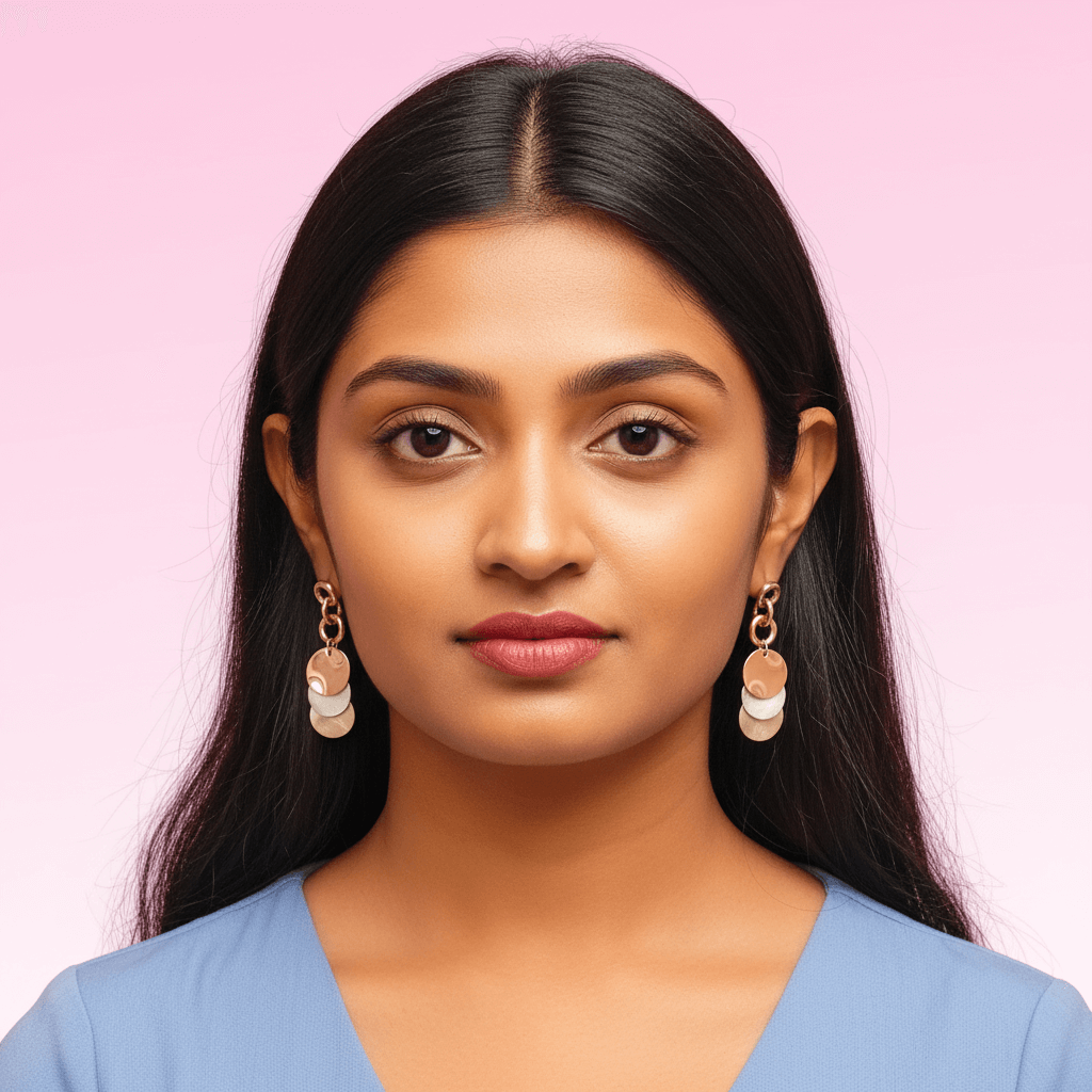 Gold Rosegold silver danglers - Stylish western earrings | Alankara