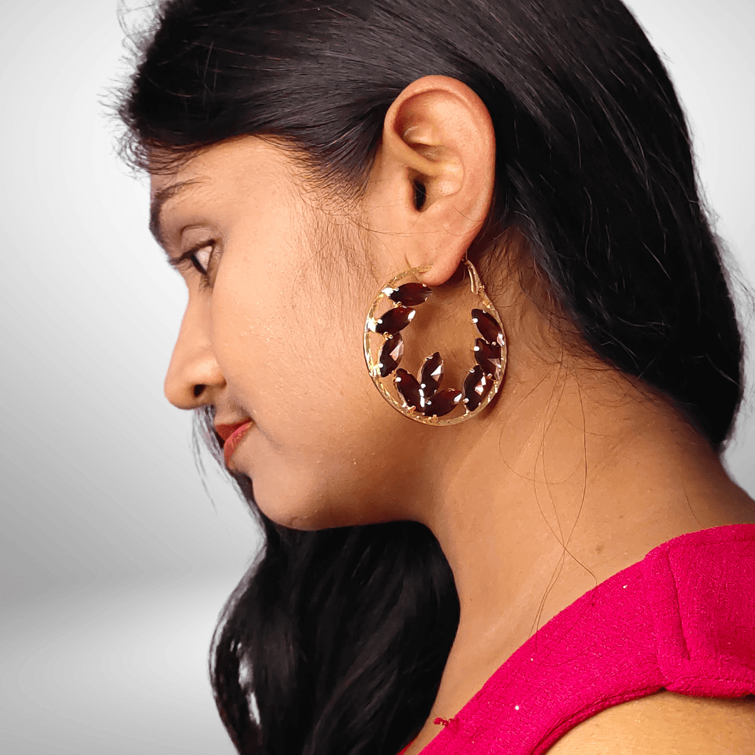 Wine Earrings - Partywear Earrings | Alankara