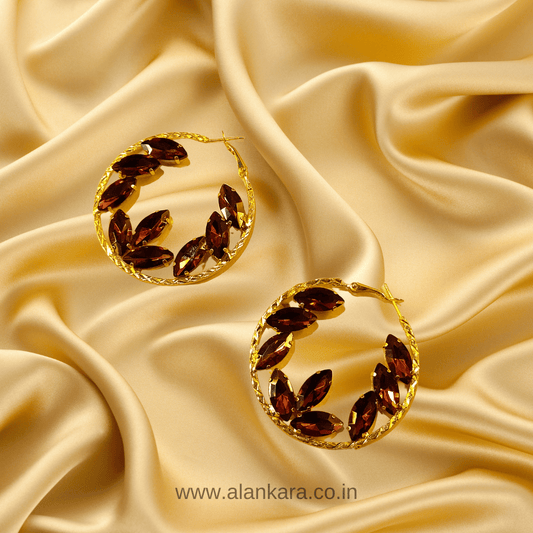 Wine Earrings - Stone Earrings for women | ALANKARA