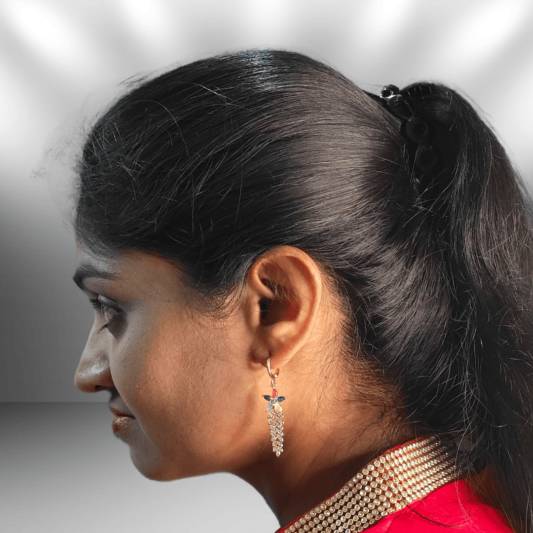 Multicolor floral grapes danglers - Women's western earrings | ALANKARA