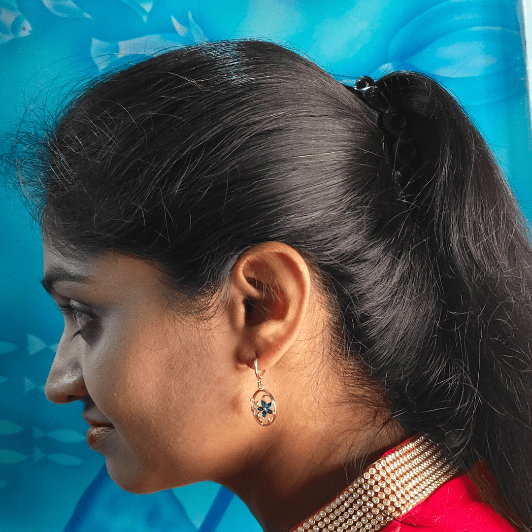 Multicolor floral hoops - stylish western earrings | ALANKARA