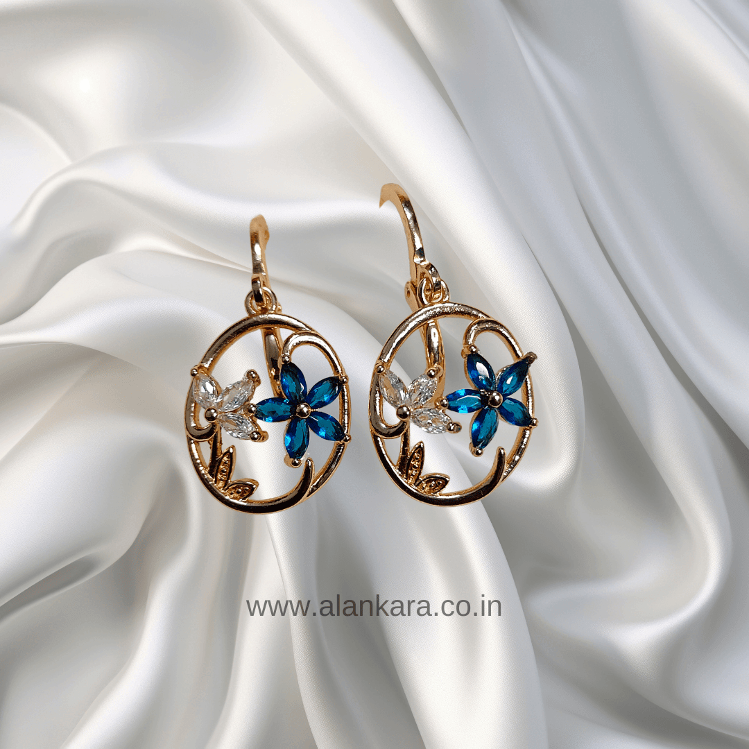 Multicolor earrings - Floral hoops | ALANKARA