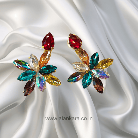 Multicolor Earrings - Stone earrings for women Partywear | ALANKARA