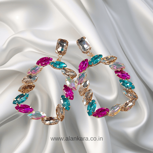 Multicolor Earrings - Stone Earrings for Women partywear | ALANKARA