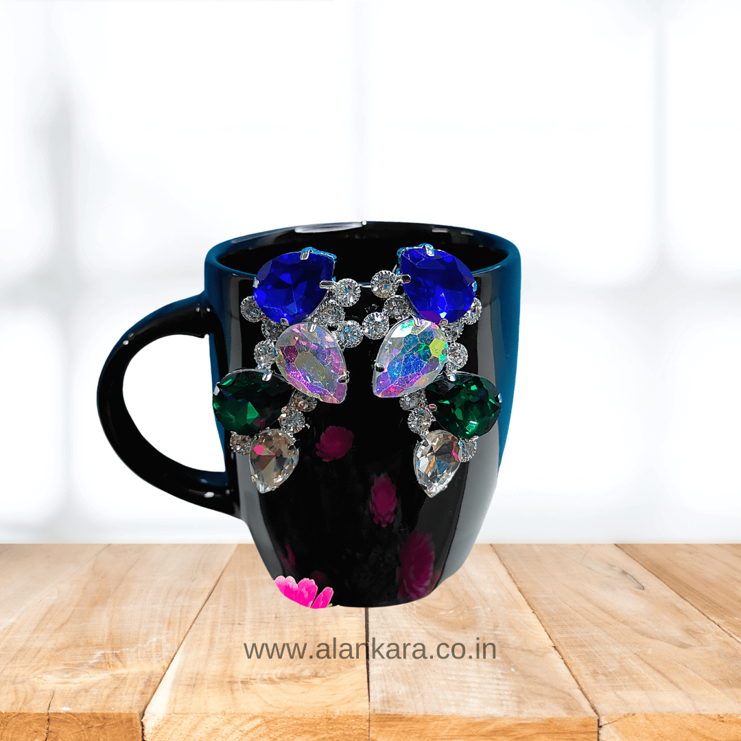 Multicolor Earrings - Petals stone glass studs | Alankara