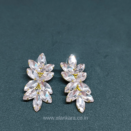 Light Pink Earrings - Stone earrings for women Partywear | ALANKARA
