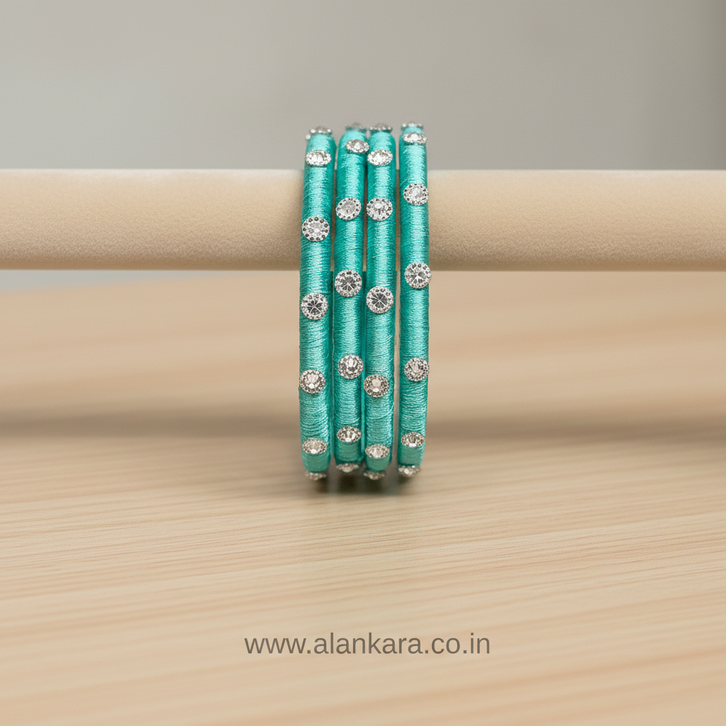 Pista Green Noori Silk Thread Bangles