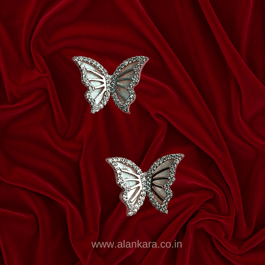 Rosegold Butterfly studs - Women korean earrings | ALANKARA