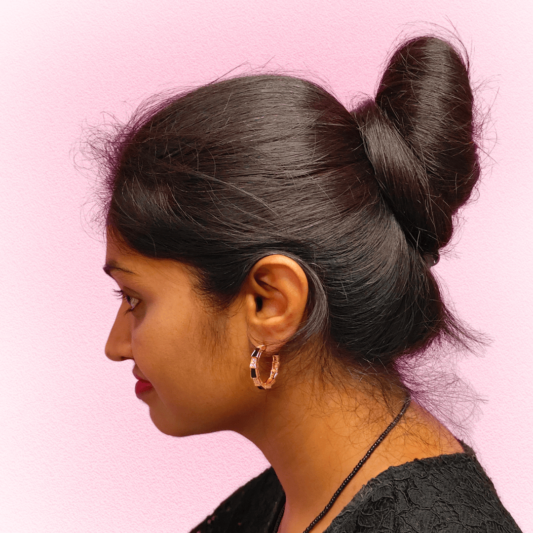 Black Rosegold hoops - Women's western earrings | Alankara