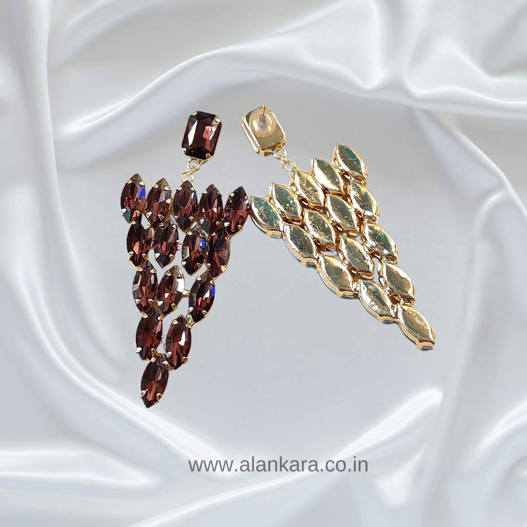 Wine Grapes stone Dangler - Korean style Earrings.
