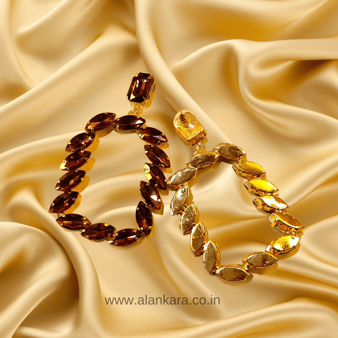 Wine earrings - Heavy Earrings for women Partywear.
