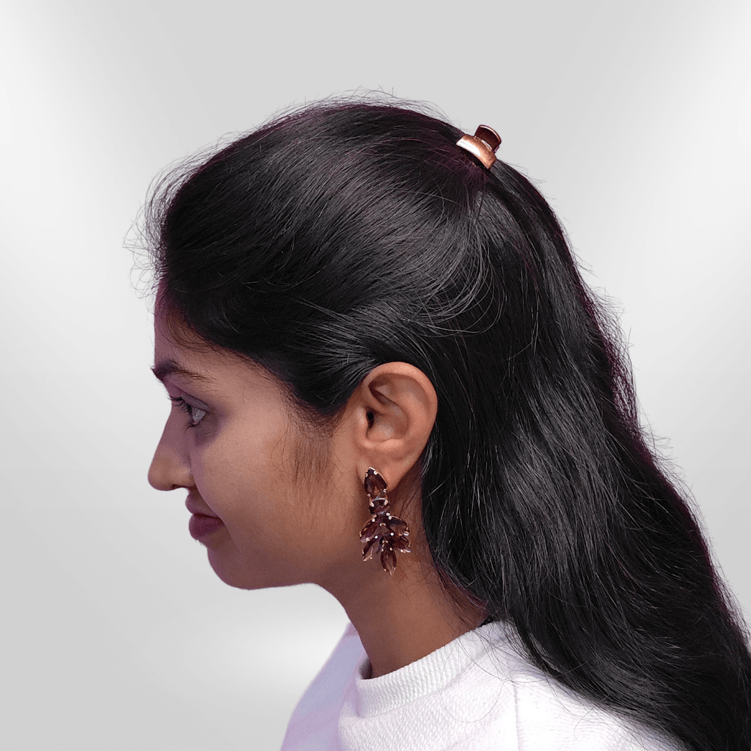 Wine stone Earrings for women Partywear - Maroon Earrings | ALANKARA 
