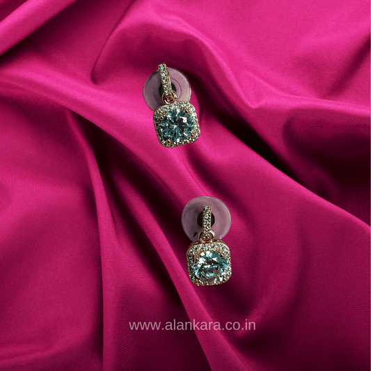 White Rhinestone Studs - Women's Western earrings | ALANKARA