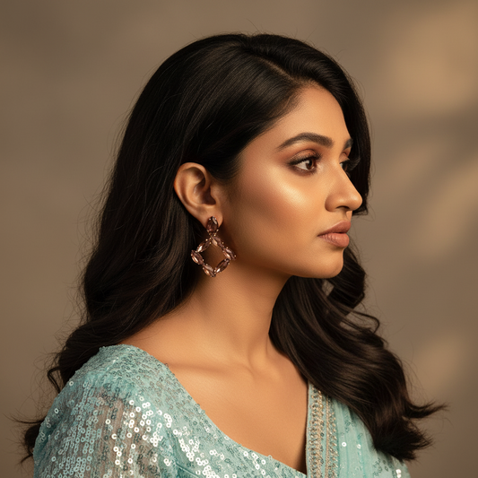 Wine stone Earrings - Women Partywear earrings | Alankara