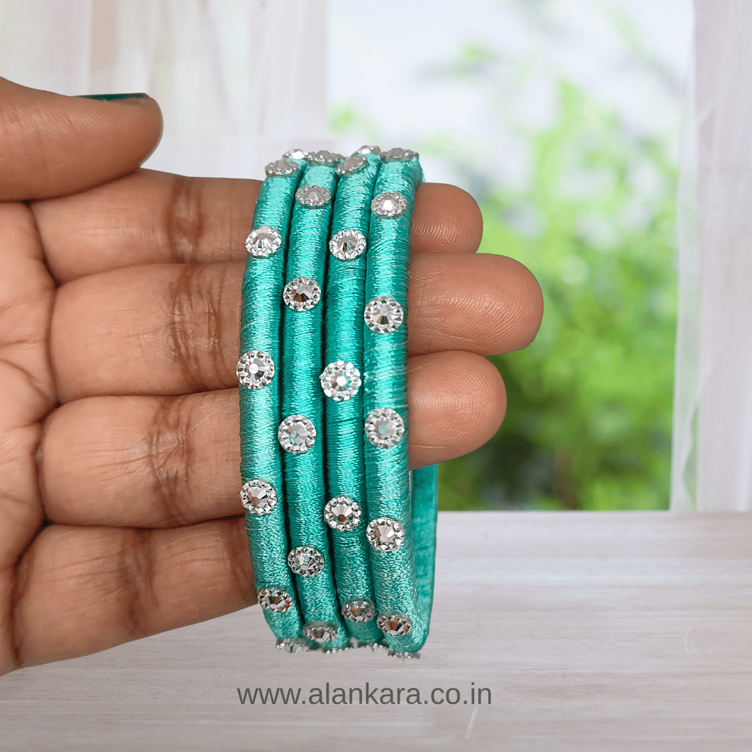 Pista Green Noori Silk Thread Bangles