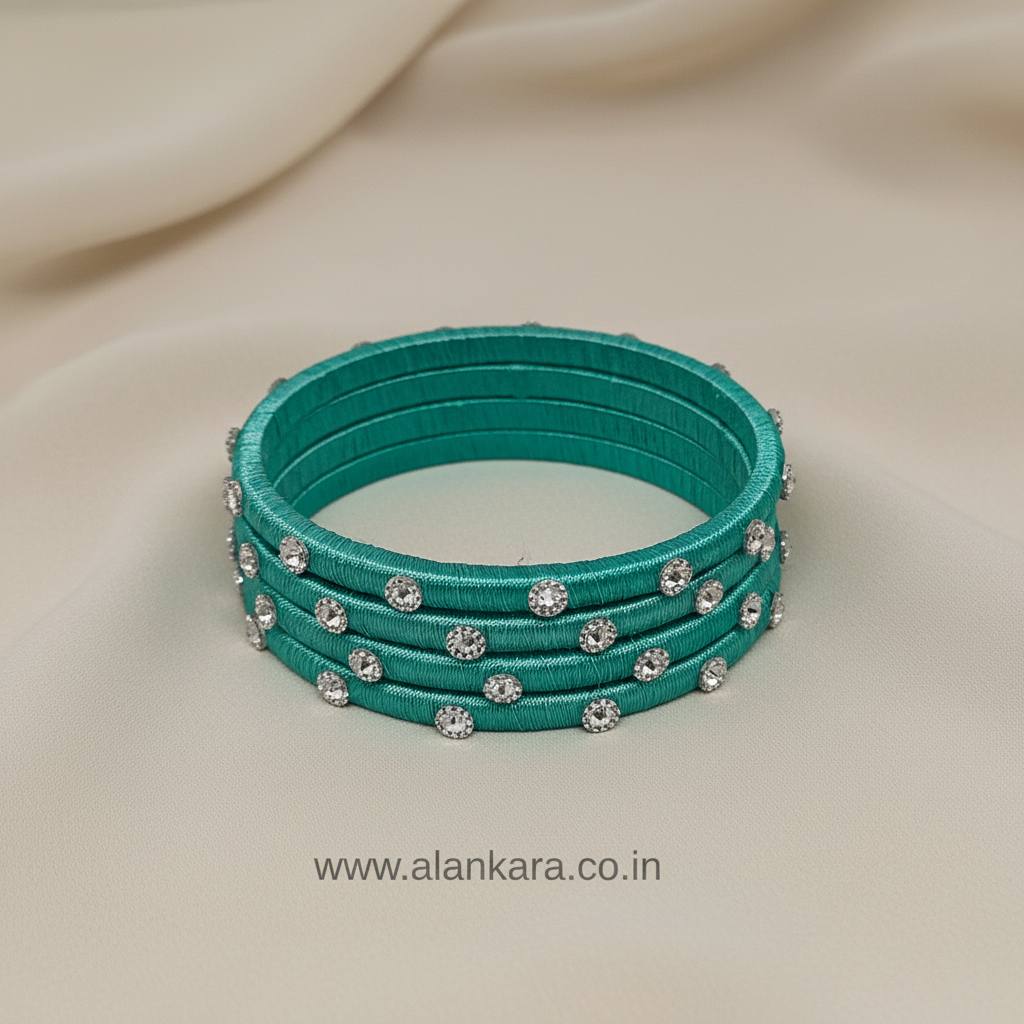 Pista Green Noori Silk Thread Bangles